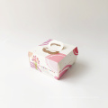 Disposable stylish small cake box with handle